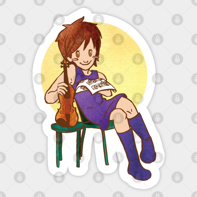 Little Violinist Sticker by SimplyKitt